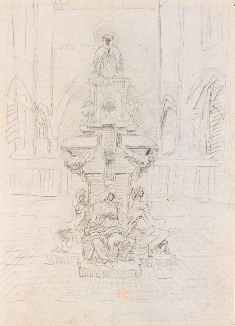 "Design for the tomb of François de Foix-Candale. Hermann Van der Hem, 1638 (Bibliothèque nationale de France, département Estampes et photographie, EST RESERVE VE-26 (N))"